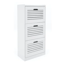 Schuhschrank KAMALIA 55 x 30 x 112 cm weiss