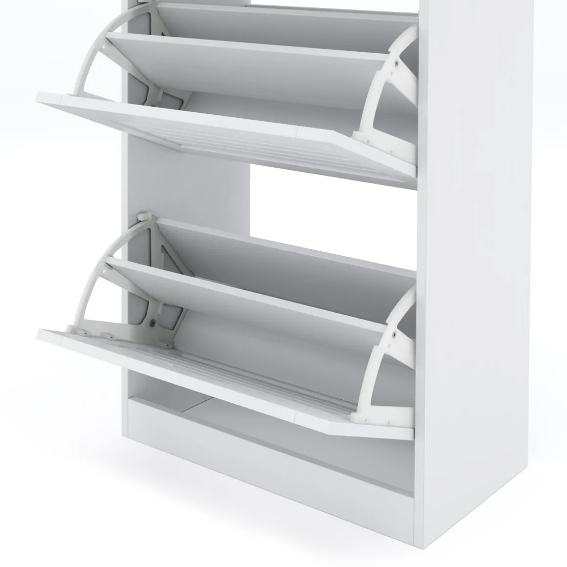 Schuhschrank KAMALIA 55 x 30 x 112 cm weiss