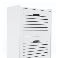 Schuhschrank KAMALIA 55 x 30 x 112 cm weiss