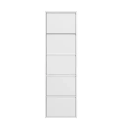 Schuhschrank Metall ROMEO 50 x 169 cm weiss