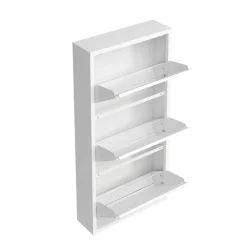 Schuhschrank Metall ROMEO 50 x 103 cm weiss
