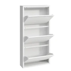 Schuhschrank Metall ROMEO 50 x 103 cm weiss