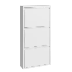 Schuhschrank Metall ROMEO 50 x 103 cm weiss