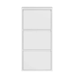 Schuhschrank Metall ROMEO 50 x 103 cm weiss