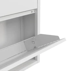 Schuhschrank Metall ROMEO 50 x 103 cm weiss