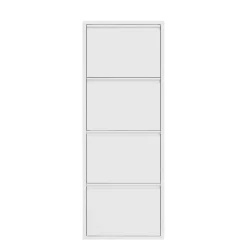 Schuhschrank Metall ROMEO 50 x 136 cm weiss