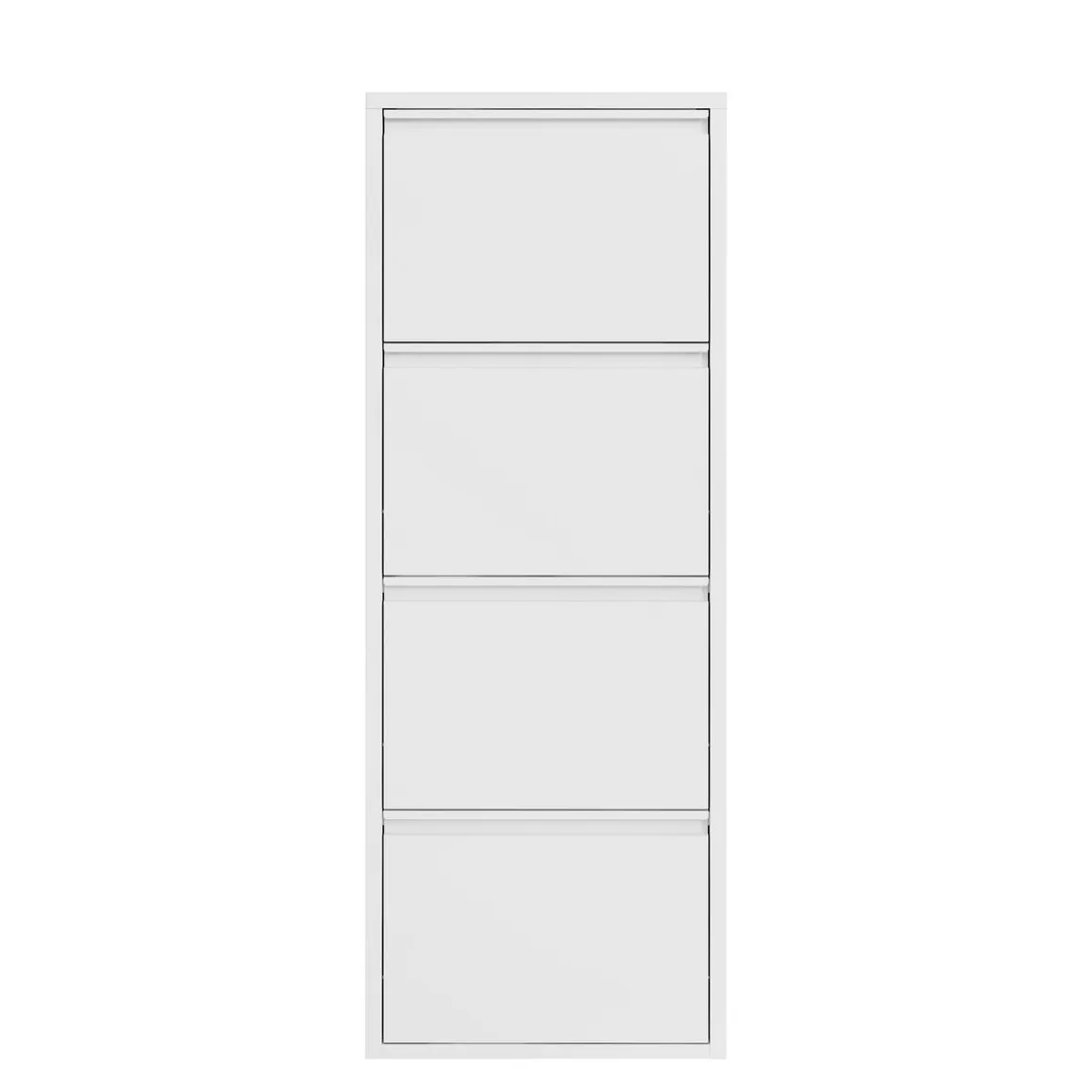 Schuhschrank Metall ROMEO 50 x 136 cm weiss