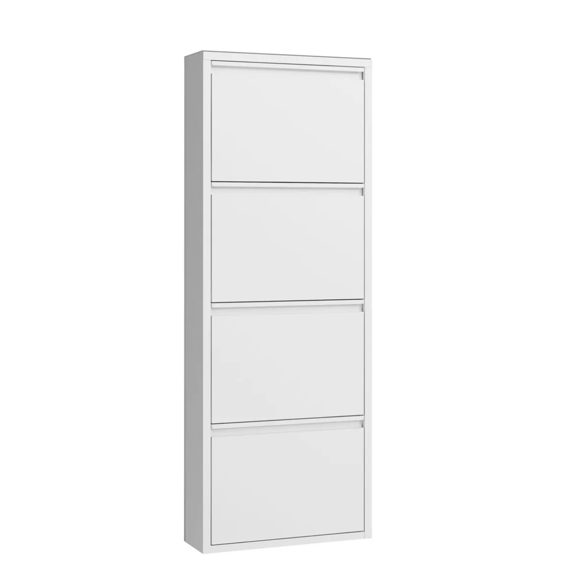 Schuhschrank Metall ROMEO 50 x 136 cm weiss