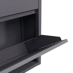 Schuhschrank Metall ROMEO 50 x 103 cm grau