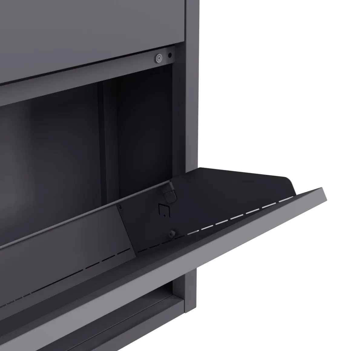 Schuhschrank Metall ROMEO 50 x 103 cm grau