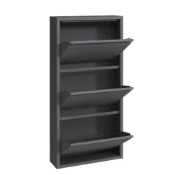 Schuhschrank Metall ROMEO 50 x 103 cm grau