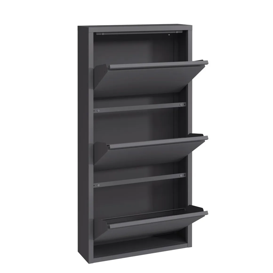 Schuhschrank Metall ROMEO 50 x 103 cm grau