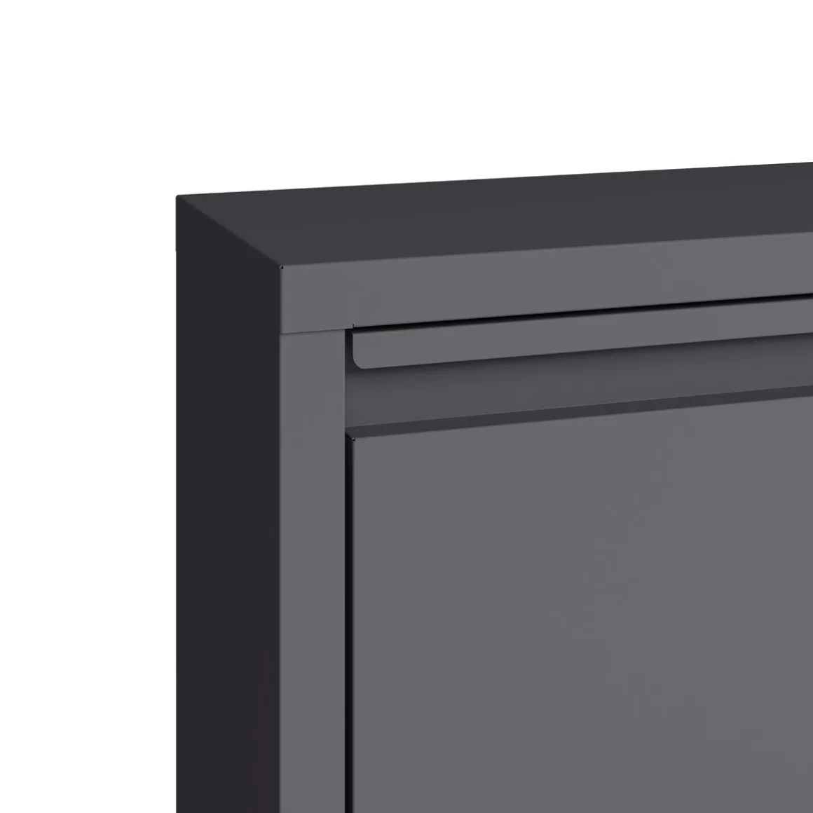 Schuhschrank Metall ROMEO 50 x 103 cm grau