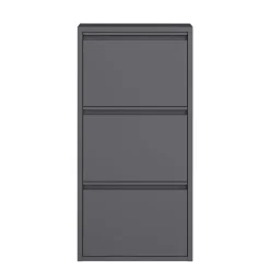 Schuhschrank Metall ROMEO 50 x 103 cm grau