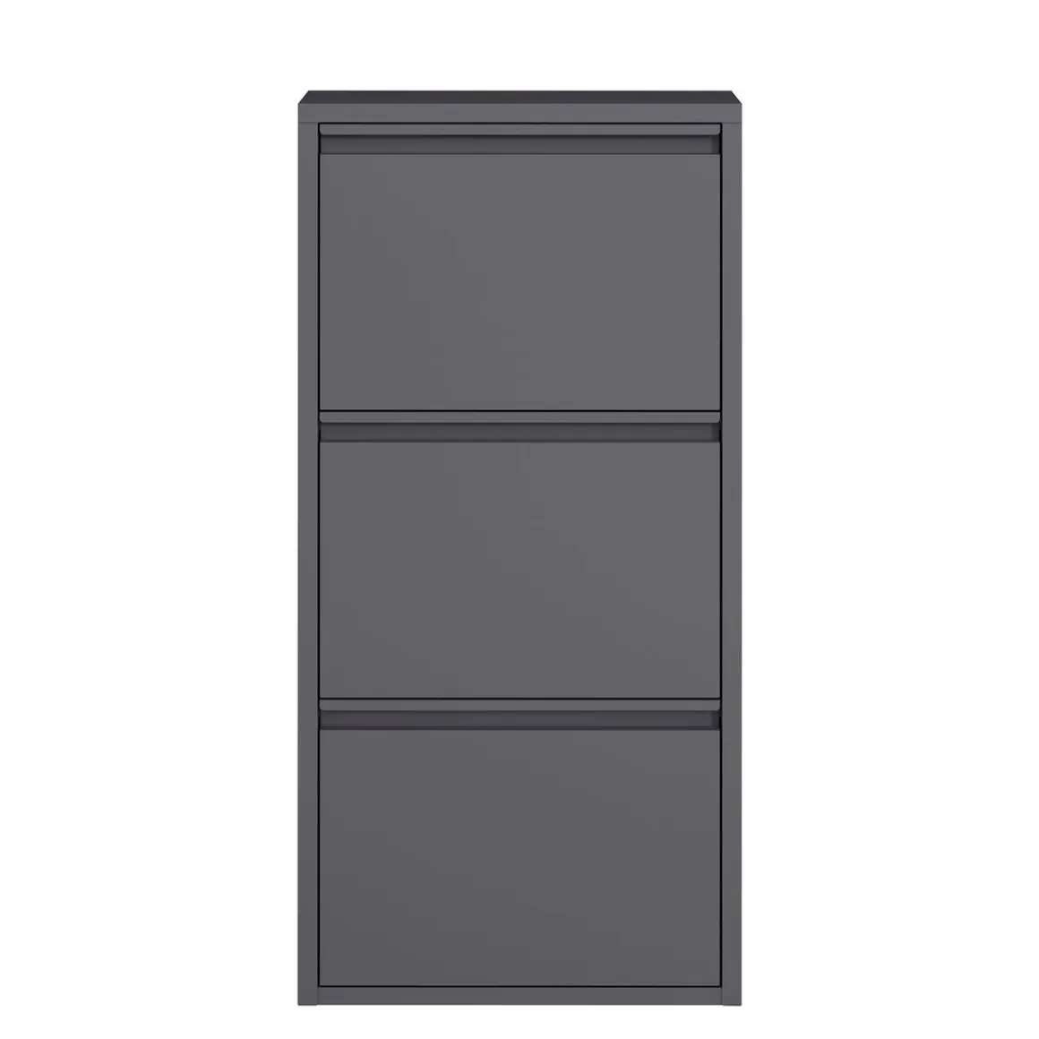 Schuhschrank Metall ROMEO 50 x 103 cm grau