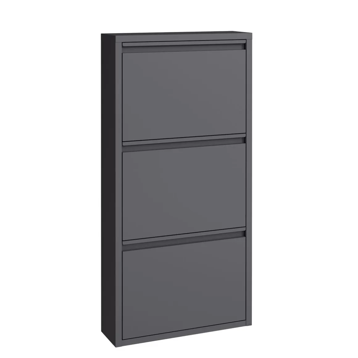 Schuhschrank Metall ROMEO 50 x 103 cm grau