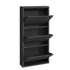 Schuhschrank Metall ROMEO 50 x 103 cm schwarz