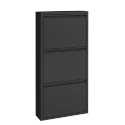 Schuhschrank Metall ROMEO 50 x 103 cm schwarz