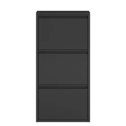 Schuhschrank Metall ROMEO 50 x 103 cm schwarz