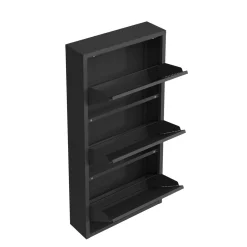 Schuhschrank Metall ROMEO 50 x 103 cm schwarz