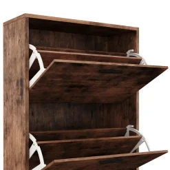 Schuhschrank mit 3 Kippfächer Vintage BONITA 60 x 120 cm