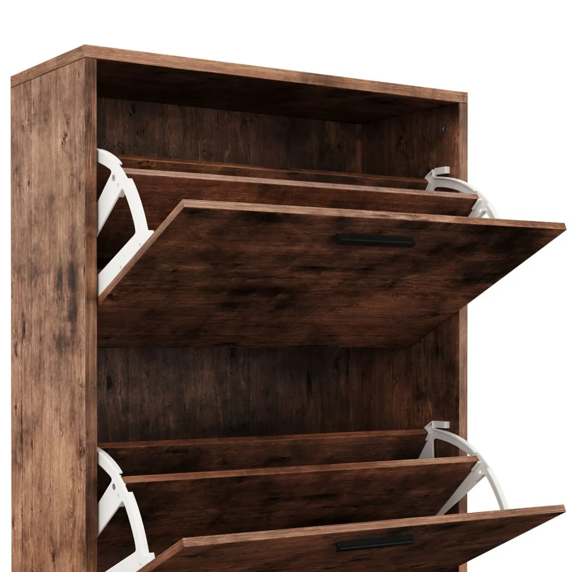 Schuhschrank mit 3 Kippfächer Vintage BONITA 60 x 120 cm