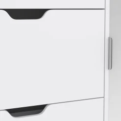 Schuhschrank mit Spiegel weiss