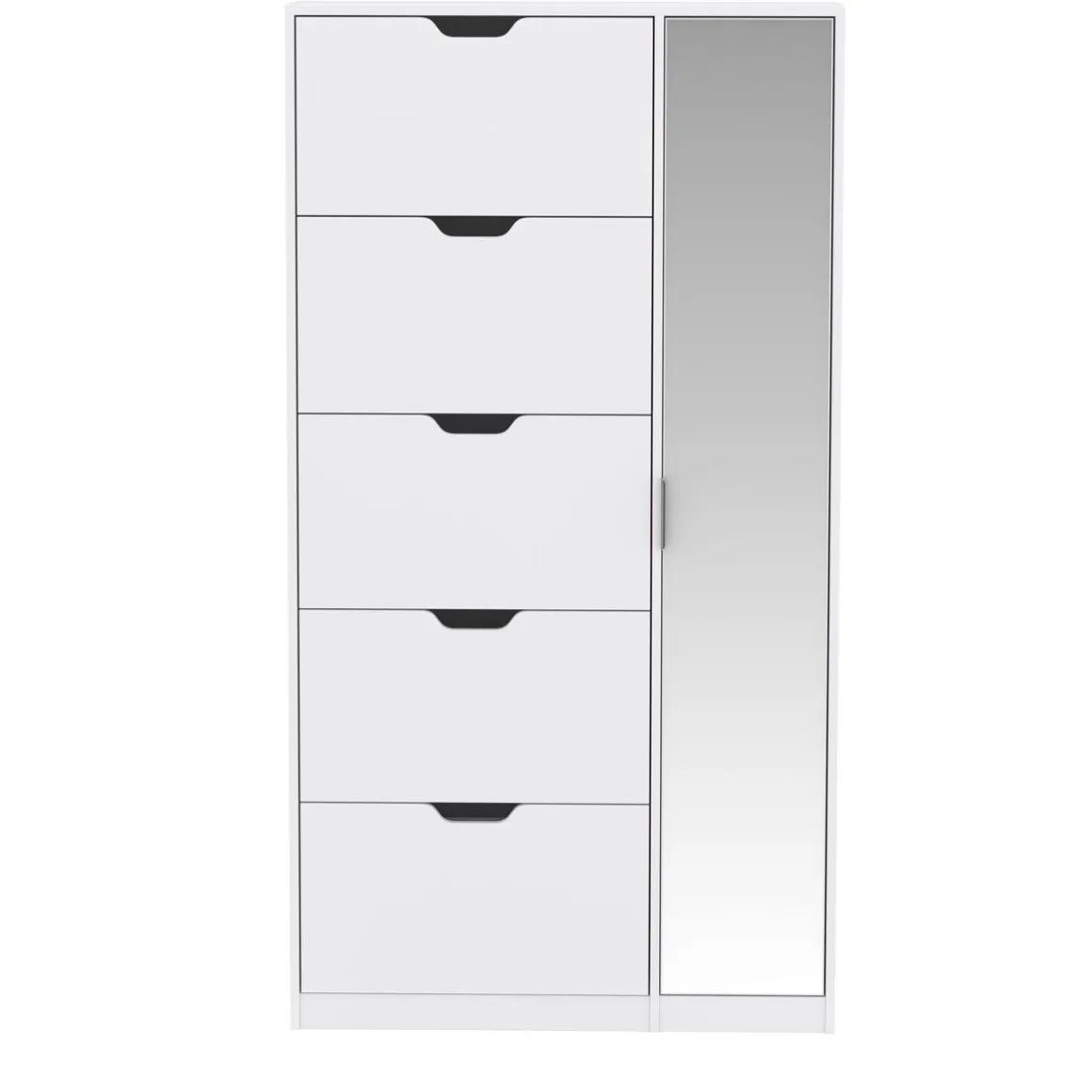 Schuhschrank mit Spiegel weiss