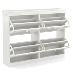 Schuhschrank PETRA 105 x 24 x 82 cm weiss