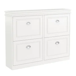 Schuhschrank PETRA 105 x 24 x 82 cm weiss