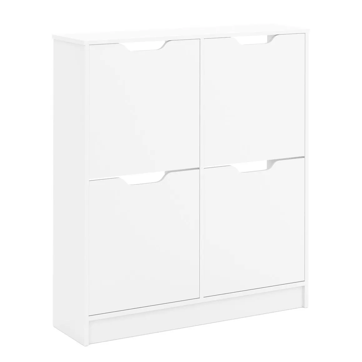 Schuhschrank SENA 4 Kippfächer 90 x 100 cm weiss