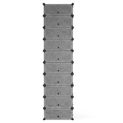 Schuhschrank Steckregal schwarz 10 Boxen