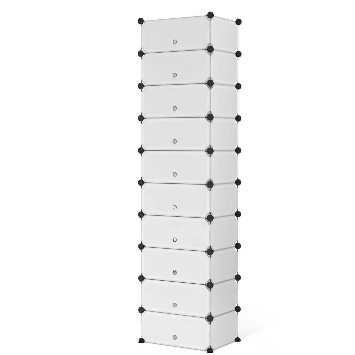 Schuhschrank Steckregal transparent 10 Boxen