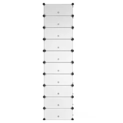 Schuhschrank Steckregal transparent 10 Boxen