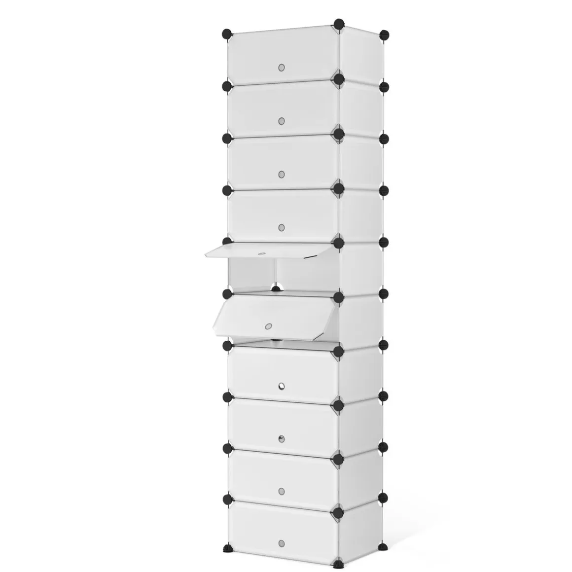 Schuhschrank Steckregal transparent 10 Boxen