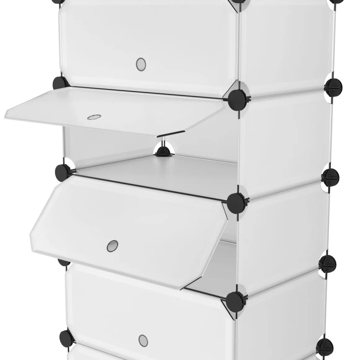 Schuhschrank Steckregal transparent 10 Boxen