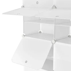 Schuhschrank Steckregal transparent 8 Boxen