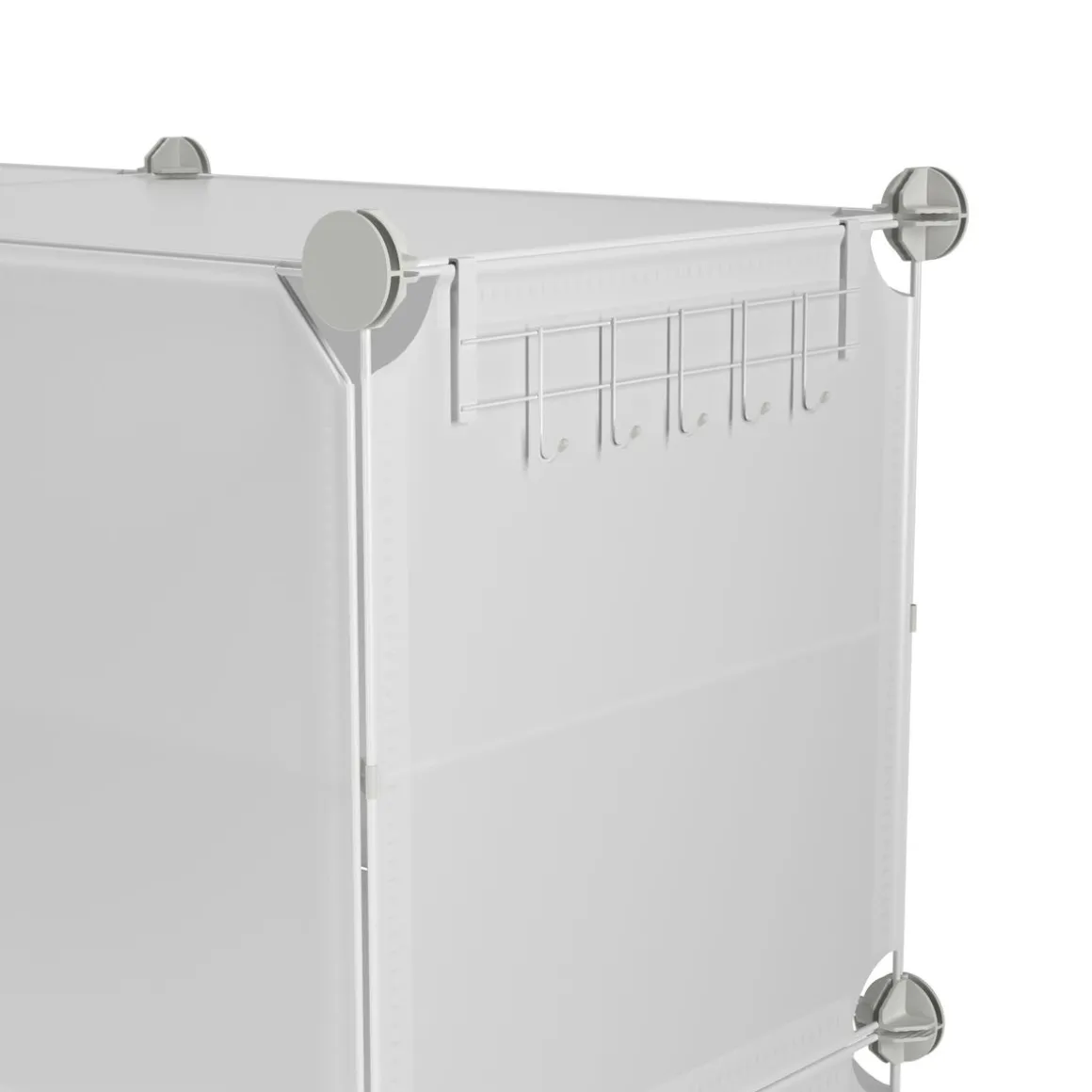 Schuhschrank Steckregal transparent 8 Boxen