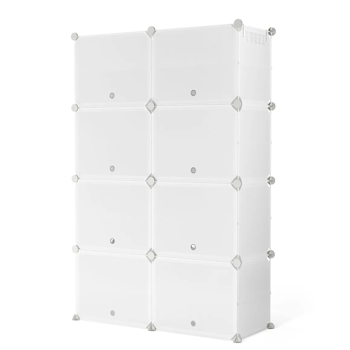 Schuhschrank Steckregal transparent 8 Boxen