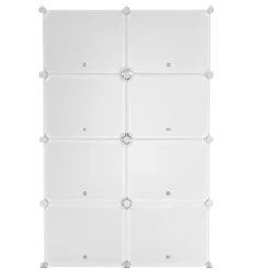 Schuhschrank Steckregal transparent 8 Boxen