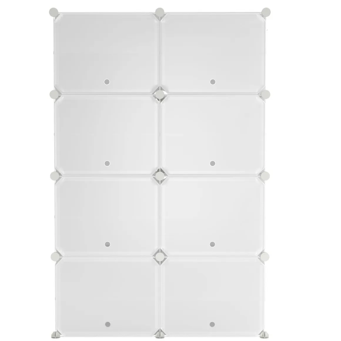 Schuhschrank Steckregal transparent 8 Boxen