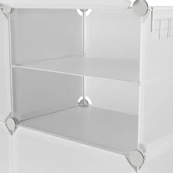 Schuhschrank Steckregal transparent 8 Boxen