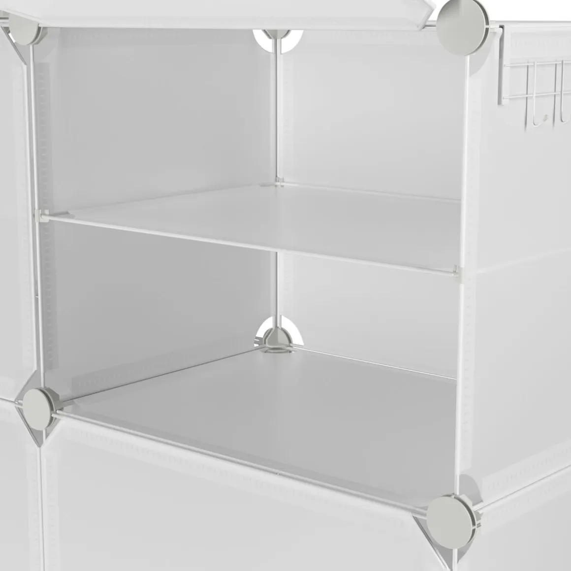 Schuhschrank Steckregal transparent 8 Boxen