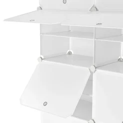 Schuhschrank Steckregal transparent 10 Boxen