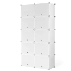 Schuhschrank Steckregal transparent 10 Boxen