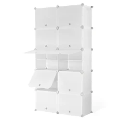 Schuhschrank Steckregal transparent 10 Boxen