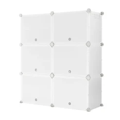 Schuhschrank Steckregal transparent 6 Boxen