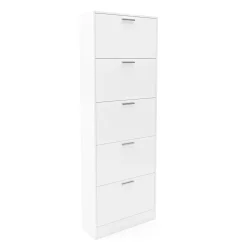 Schuhschrank 59 x 169 cm weiss