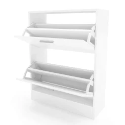 Schuhschrank 63 x 24 x 81 cm weiss