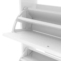 Schuhschrank 63 x 24 x 81 cm weiss